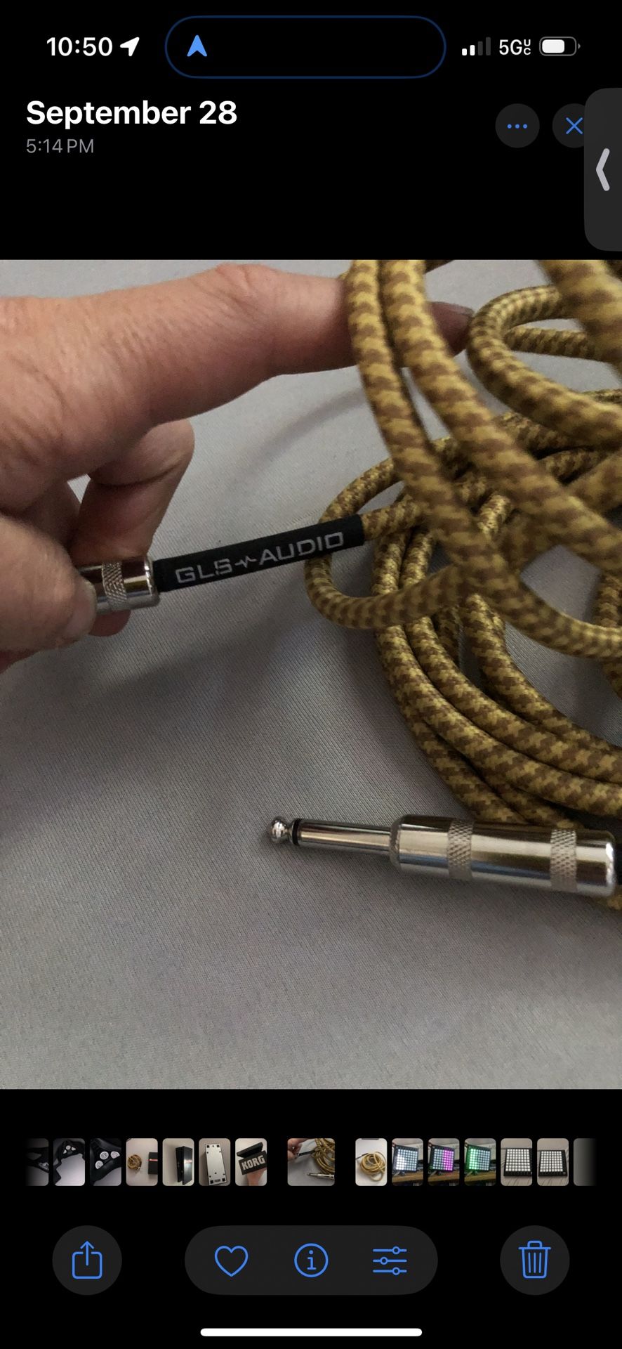 GLS Audio Instrument Cable - Amp Cord for Bass & Electric Guitar - 20ft
