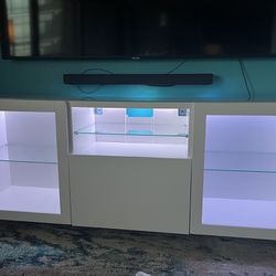 IKEA BESTA TV STAND WITH COLOR CHANGING LIGHTS