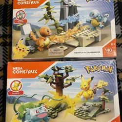 Pokemon Mega Blocks Two set Lot Construk New