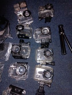 Lot of Action Camera Waterproof Housing Cases