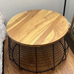 Wood coffee table