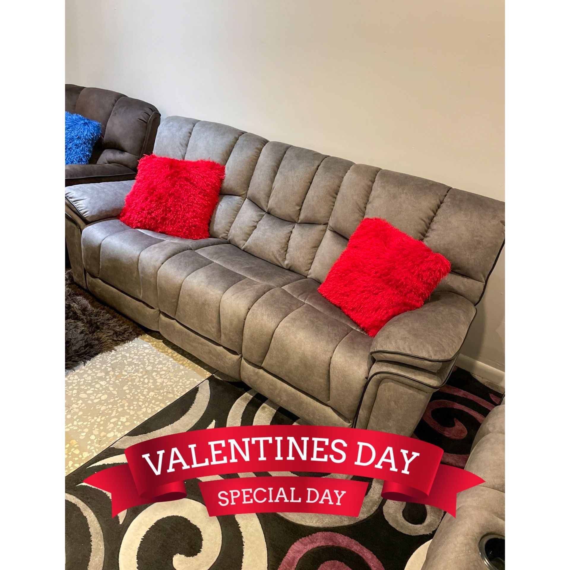 RECLINING SOFA AND LOVESEAT