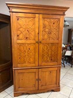 Wooden armoire/entertainment center set