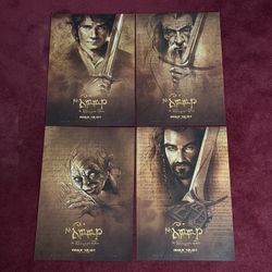 The Hobbit 2012 IMAX 13.5"x19.5" LE Posters Set of 4 Bilbo Thorin Gandalf Gollum LORD OF THE RINGS