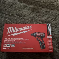 M12 1/4 Hex Screwdriver  Kit Only 80 