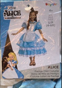 Disney Alice In Wonderland Costume size small 4-6X 4+ years old