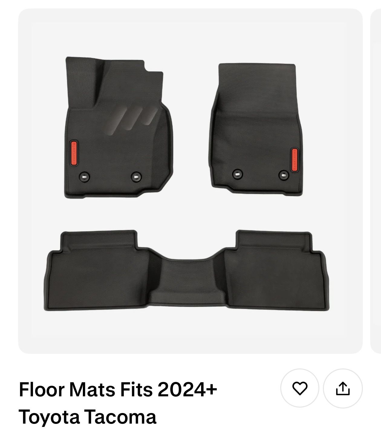 Toyota Tacoma Floor Mats/ Baselayer
