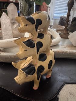 Antique cast-iron pigs