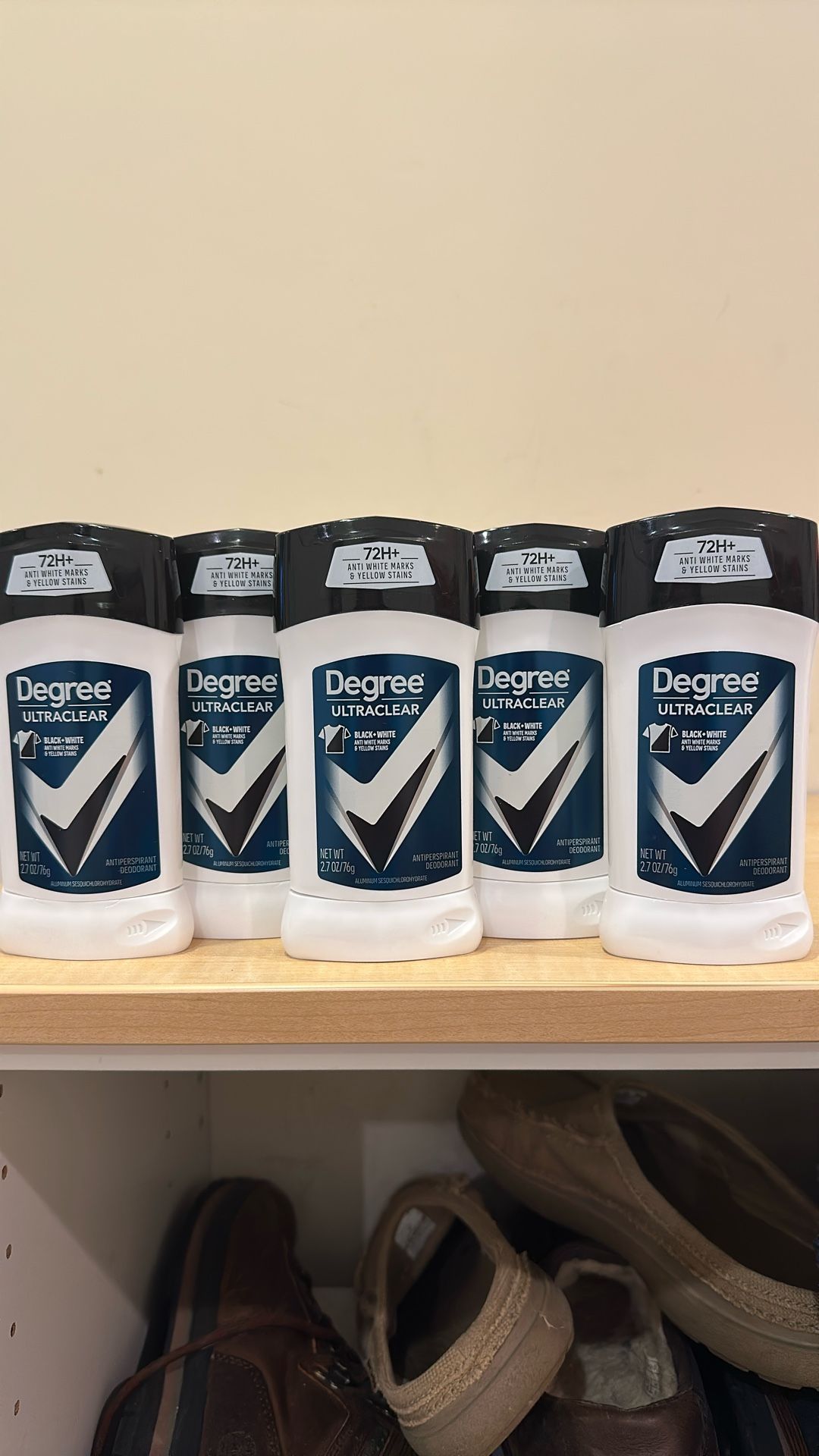 Degree Men Ultra Clear deodorant 2.7 oz: $3 each
