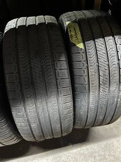 2 USED 25540R21 Continental All Season tires for $100 installed and balanced . 25540R21 255-40-21 255-50-R21 255/40/21 255/40/R21  Texas Extreme Tire 