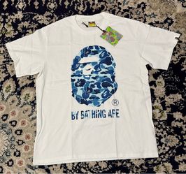 NWT BAPE Blue Camo College Logo Tee - Size M