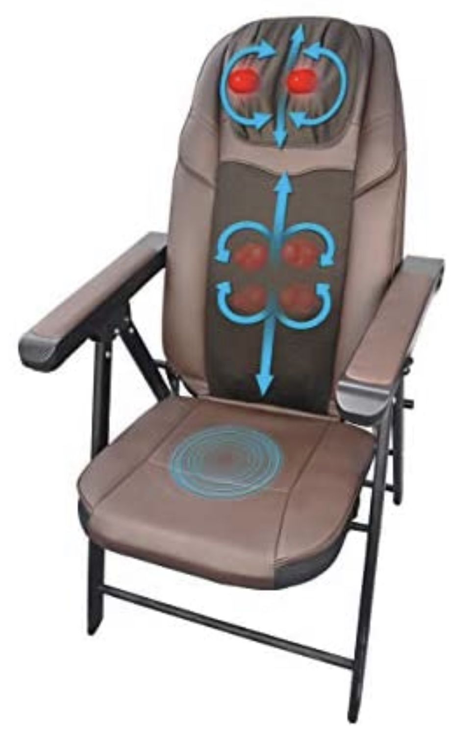 Lifesmart Calla Casa Series Portable Large Folding Massage Chair with Heat and Rolling Massage with remote