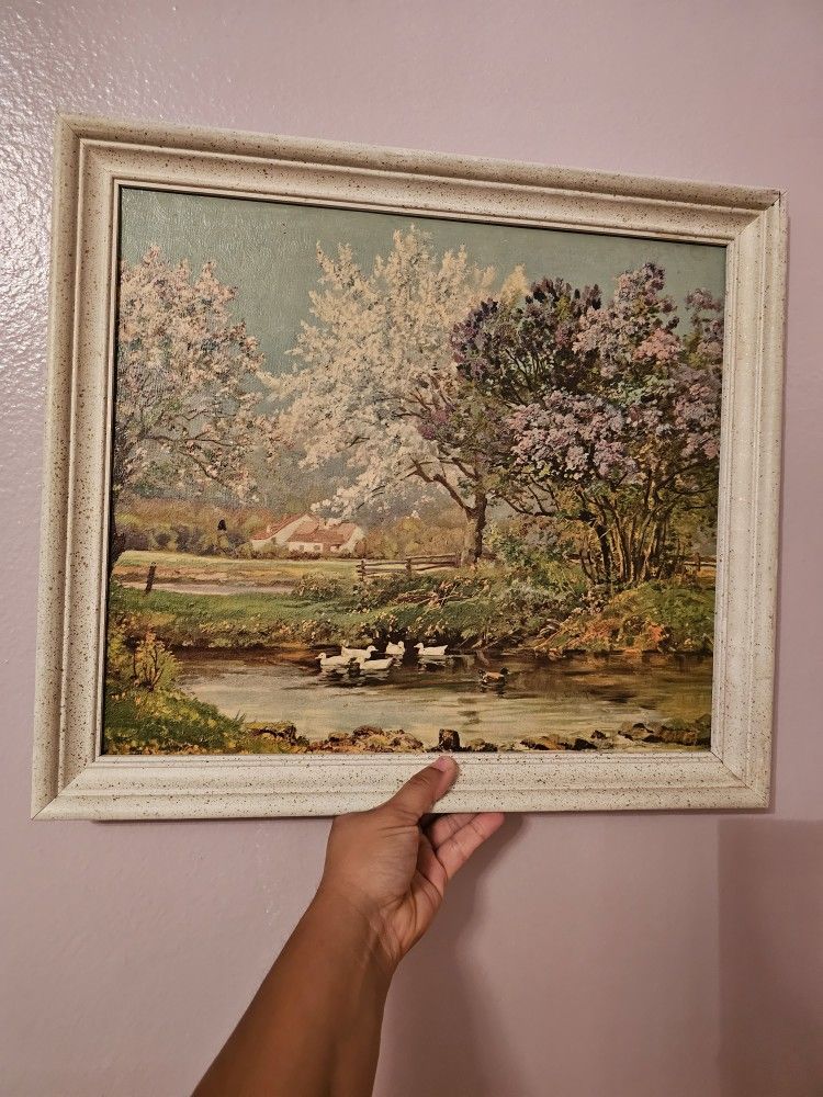Vintage Landscape Artwork Framed Picture
