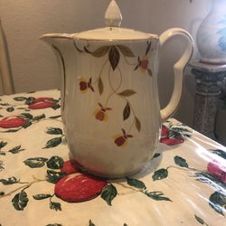 50’s-60’s Hall Coffee Tea Pot Autumn Leaf Read Description 