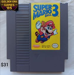 Used Super Mario Brothers 3 Nintendo Game