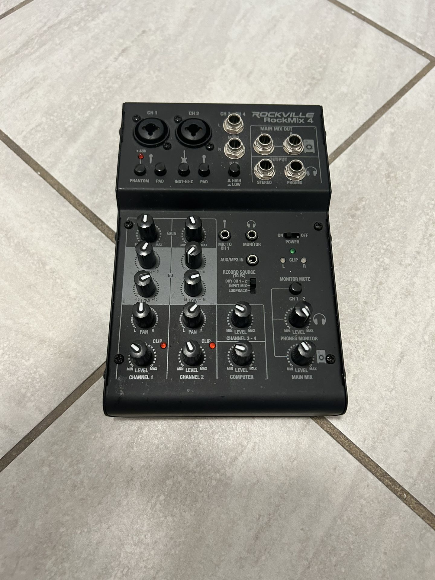 Rockville RockMix 4 Audio Mixer – Compact Pro Studio Quality!