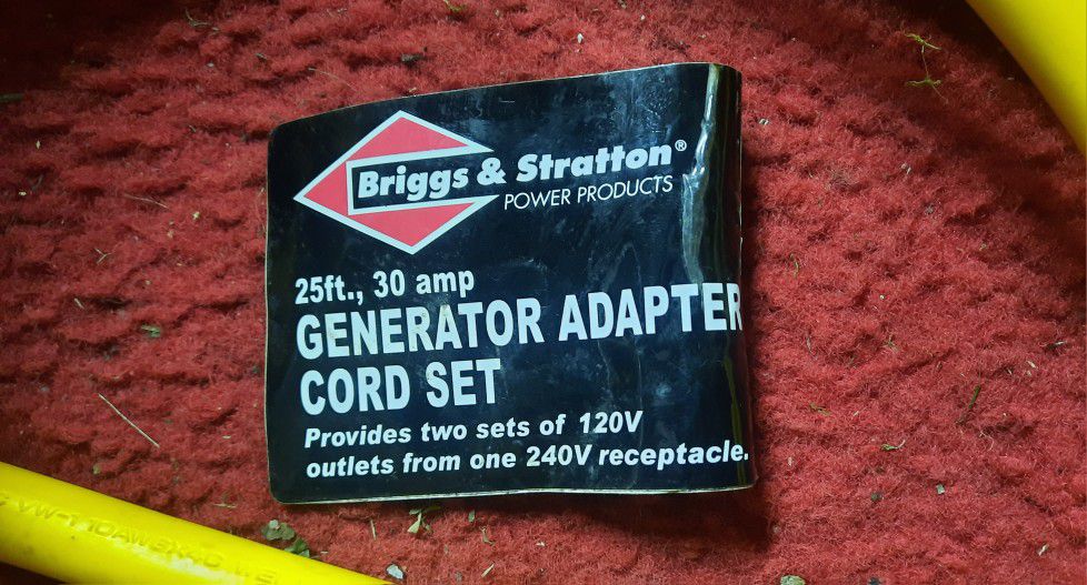 Briggs N Stratton 25ft Generator Adapter Cord Set