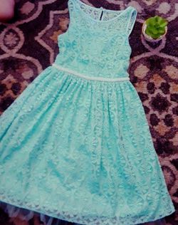 Size 12 girl Turquoise dress