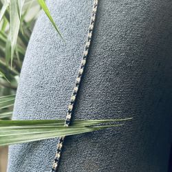 Sapphire And Diamond Crystal silver Tennis Bracelet