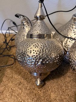 Moroccan Style Metal Pendant Lights Set