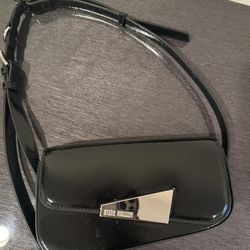 Black Leather Shoulder Bag