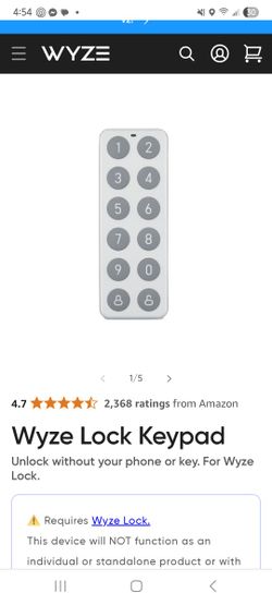 Wyze Lock Keypad