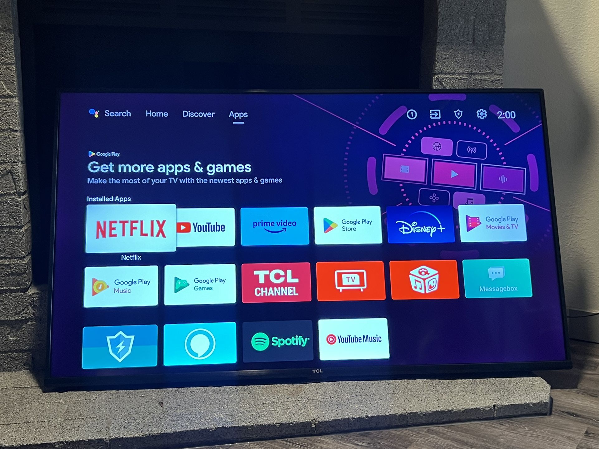 TCL 4k 55” Smart TV