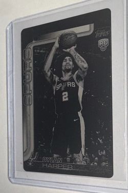 Topps 2025 Metal Chrome Dylan Harper Rookie #252 San Antonio Spurs NBA