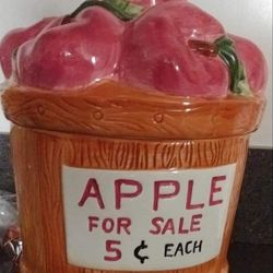 Decorative Ceramic Apple Canister