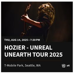 HOZIER Seattle 8/14 - 2 Tickets