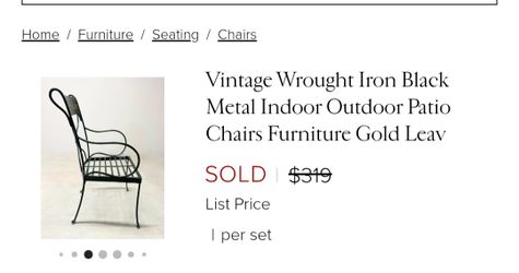 Vintage Wrought Iron Patio Set 