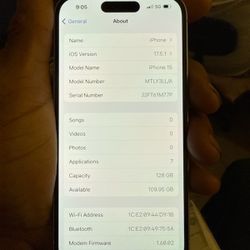 New Blue Iphone 15 128gb