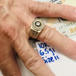 10K Solid Gold Ring For Wedding 6.5Gr Size 11