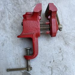 Vintage Sears Vise Red Clamp On Screw On 3" Claw #1057-5174