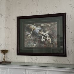 Vintage Framed Print Golf Clubs