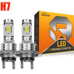 H7 LED Headlight Bulbs Conversion Kit High Low Beam 10000K Super White Bright