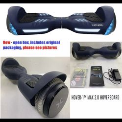 Hover  Electric Hover-1 Max 2.0 Blue Navy Lithium Battery 6.5” Tires