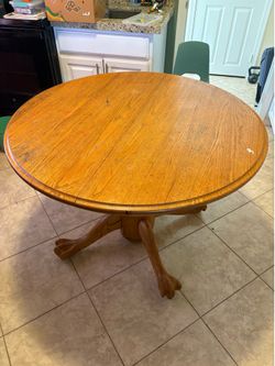 Wooden dining room table