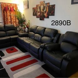 Reclining Couch 3-Pc Set — Sofa • Loveseat • Chair