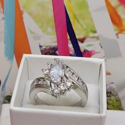 925 SILVER PRECIOUS Cz DIA RING, Sz 7
