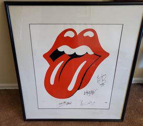 The Rolling Stones Limited Edition Lips & Tongue 1995 Lithograph Print