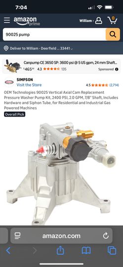 Pressure Washer Pump OEM Technology 90025