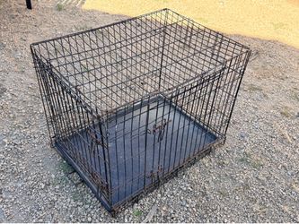 Medium Wire Metal Dog Cage  Size (LxWxH): 22” x 30” x 24”