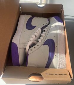 Nike Blazer Mid White Purple Sneakers