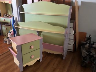 Full size bed frame with nightstand