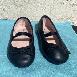 Black Mary Jane Flat Toddler Shoes 7