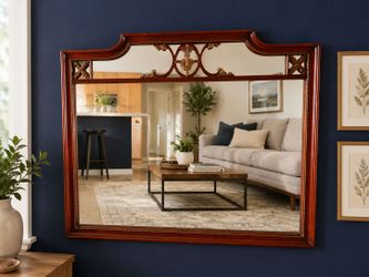 Wood framed mirror