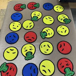 Crying Emoji Iron On Embroidery Patch