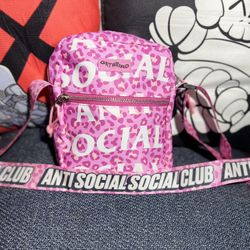 Anti Social Social Club “Get Weird” Hot Pink Side Bag