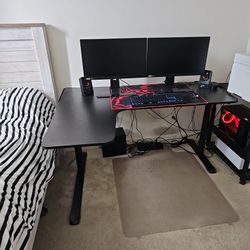 "Eureka Ergonomic L Shaped Gaming Desk - 60 Inch - Home Office Corner PC Computer Gamer Table - Large Writing Workstation - Left Side - Black"DeskOnly